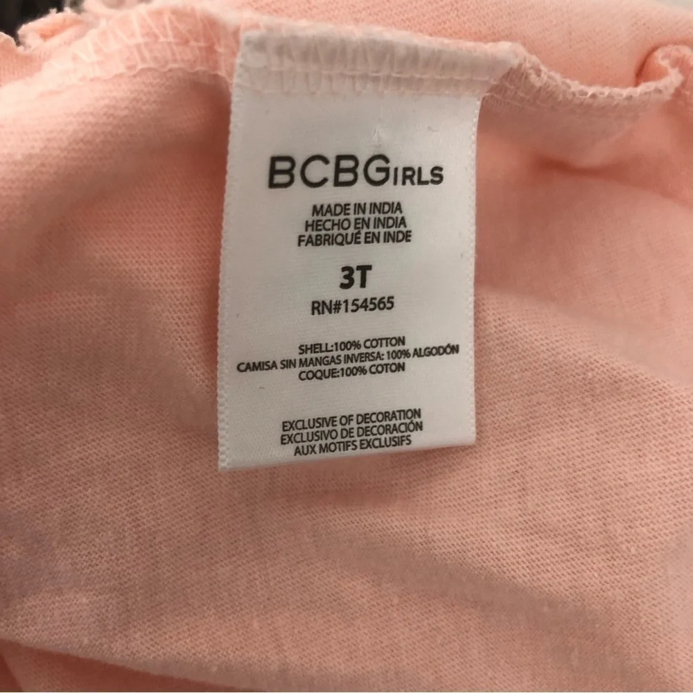 Girls BCBG Matching Short Set With Bonus Jeans Fringe Top Size 3T